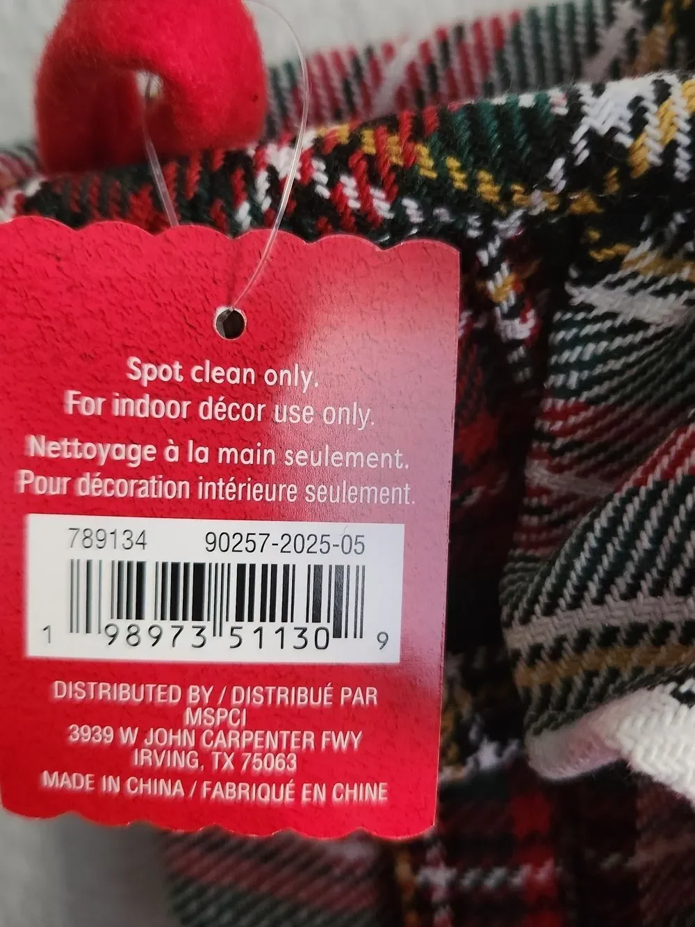 Ashland Christmas Noel Set Of 2 Holiday Stockings Plaid Ruffle Trim NWT